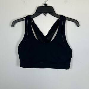 Fabletics Criss-Cross Black Sports Bra, Adjustable Straps, Sz XL